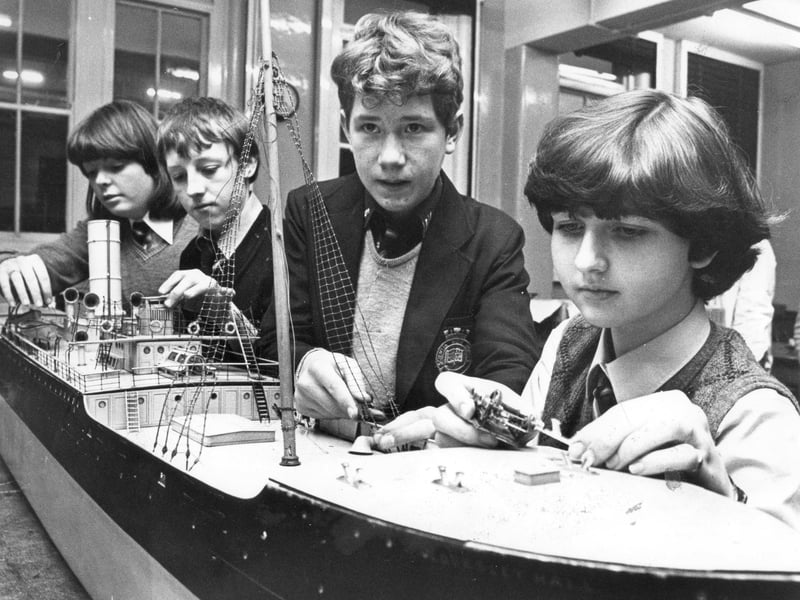 Pupils of Springfield Comprehesive, Jarrow, spent time restoring a model of the Locksley Hall, built by Palmers of Hebburn in 1886, and presented to the school when the yard closed.