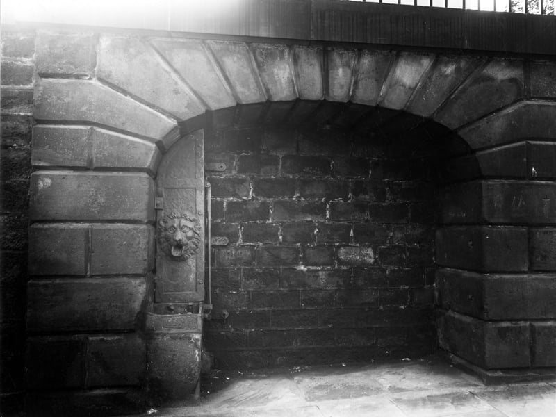 The old pump at Stocks Hill on Bramley Town Street in October 1950. This was the original water supply until 1927.