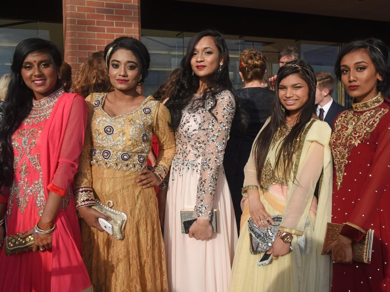 Five friends who posed for this wonderful reminder of a great night out for Thornhill School students.