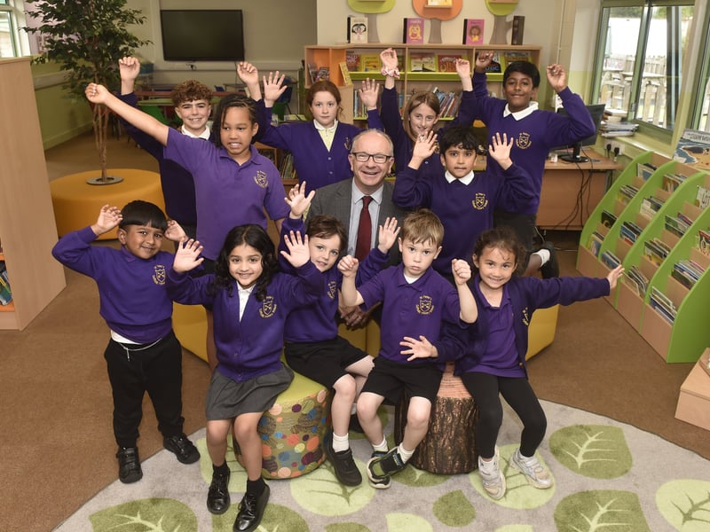 St Peter's Catholic Primary School has received a positive result in its recent Ofsted report. 

Pictured: Headteacher Richard Cunningham with some of the children at St Peter's Catholic Primary School in Stakes Hill Road, Waterlooville

Picture: Sarah Standing (030625-4016)