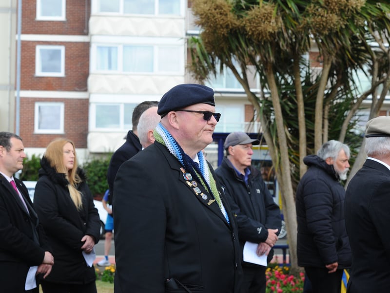People gathered to pay their respects