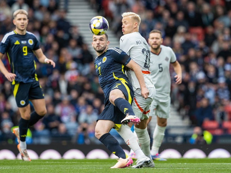 Should have had an assist after picking up a loose ball in the Iceland area, only for Hirst to miss a gilt-edged opportunity, but was pretty quiet. Unlucky with a chipped shot late on.