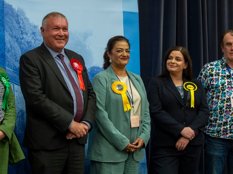 Scottish Labour candidate on stage with SNP candidate Katy Louden