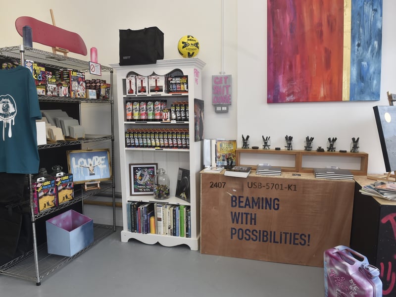 Tom Roberts from Lee-on-the-Solent, has officially opened his first physical art studio called The Studio @ThirteenEight in Stoke Road, Gosport

Picture: Sarah Standing (050625-4183) 