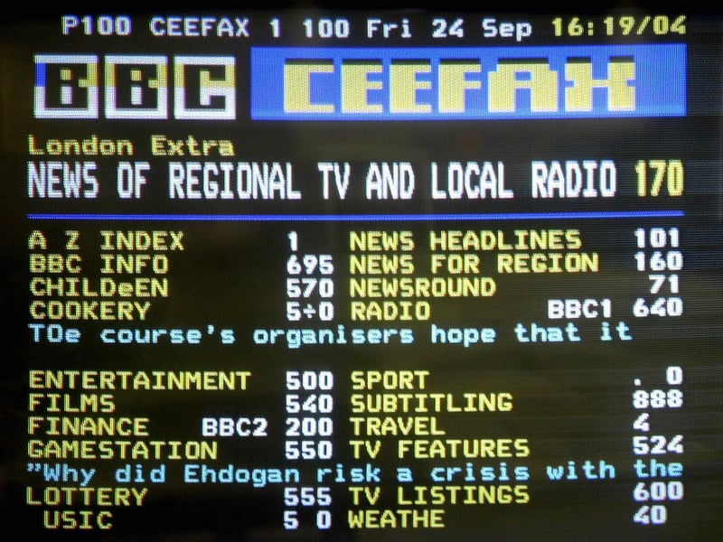 BBC Ceefax and other teletext services were a text-based source of primarily news, sport and weather on your TV, long before the internet was commonplace. But there were pages too where you could leave messages, like birthday wishes, for loved ones. Ceefax was launched in 1974 and ran until 2012, when it was replaced by the red button services. Billed as providing 'the world at your fingertips', it was used by millions of people during the 80s and 90s.