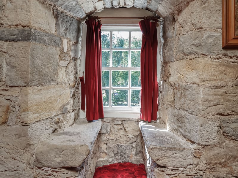 The house was modernised in the 17th Century to add more windows and seats. It was made a true home by Edinburgh taxidermist George Jamieson, who took on Cramond Tower in the 1970s when it had no floors and no roof.