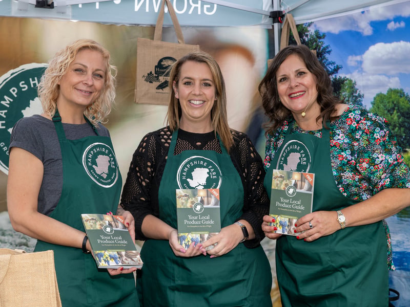 Stansted Park hosted the annual South Downs Food Festival equipped with family entertainment, live music and lots of different food vendors.

Pictured -  Louise, Sam & Natasha, Hampshire Fare

Picture: Alex Shute