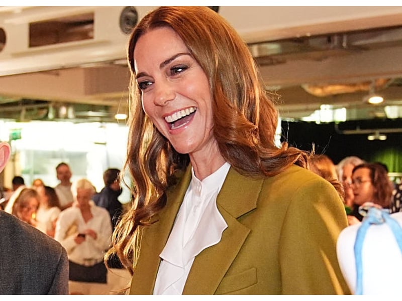For her visit to The British Design Council back in May, Catherine, Princess of Wales, chose a Victoria Beckham trouser suit