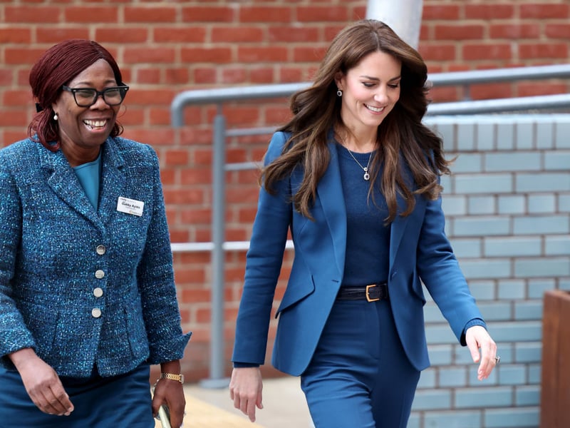 An Alexander McQueen trouser suit was Catherine, Princess of Wales's choice of outfit back in December 2023