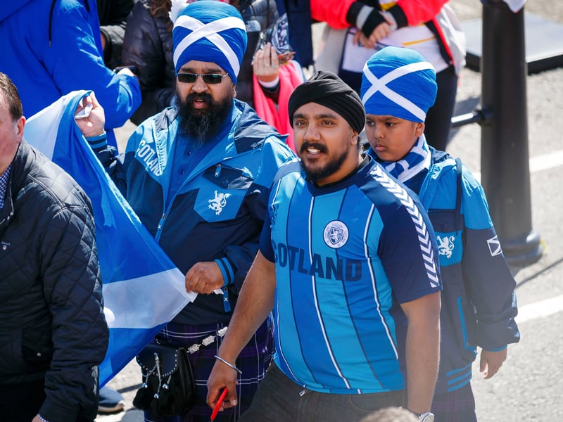 Scotland fans were in good spirits pre-match.