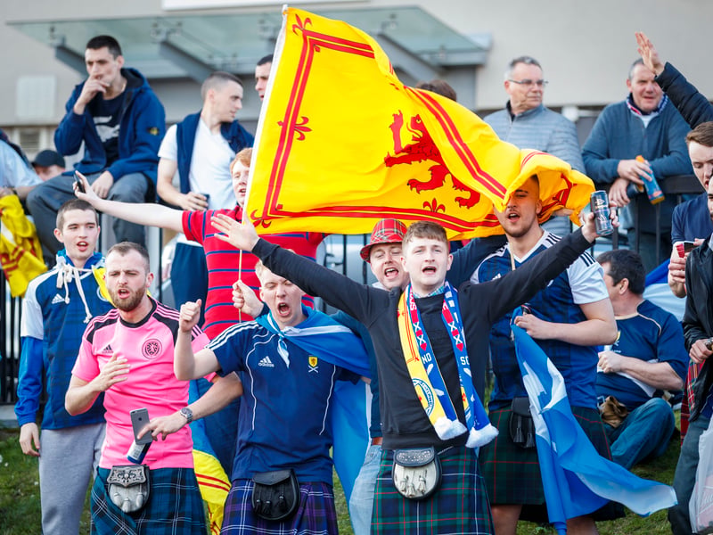 Scotland supporters brought the atmosphere against England that afternoon in the Hampden sun.