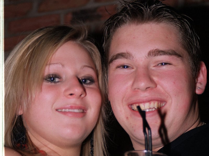 Christina Galloway and David Meadows at Sheffield's Varsity bar, on West Street, in 2003