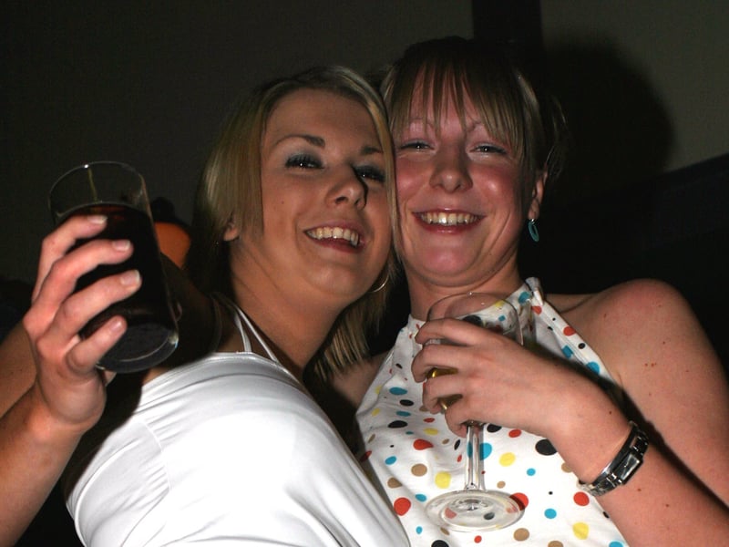 Danielle and Amy at Varsity bar, West Street, Sheffield, in 2004