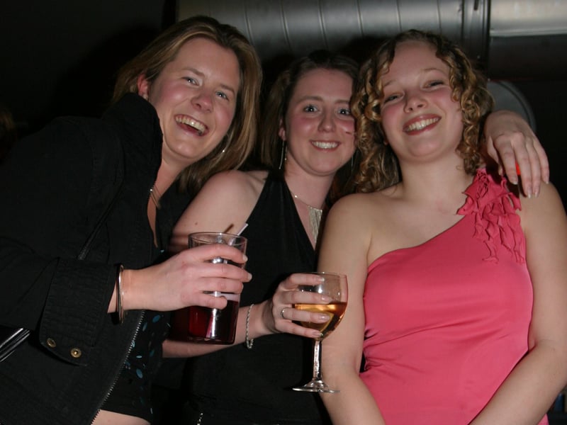 Pictured at the Cavendish, West Street, Sheffield city centre, in 2004 are Jennifer, Natalie and Shona