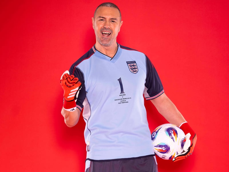 Paddy McGuinness will be pulling on the goalkeeper gloves for England at Soccer Aid 2025.
