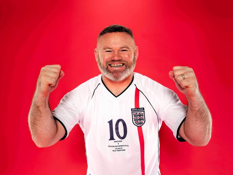Wayne Rooney is England Player-Manager at Soccer Aid 2025. He played for Manchester United and England during his career.