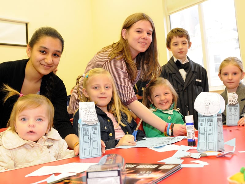 This event in 2013 was labelled as a Takeover Day at South Shields Museum and Art Gallery.
Organisers Mankeerat Kaur, left, and Emily Smith, had a great time with these youngsters at the artistic day.