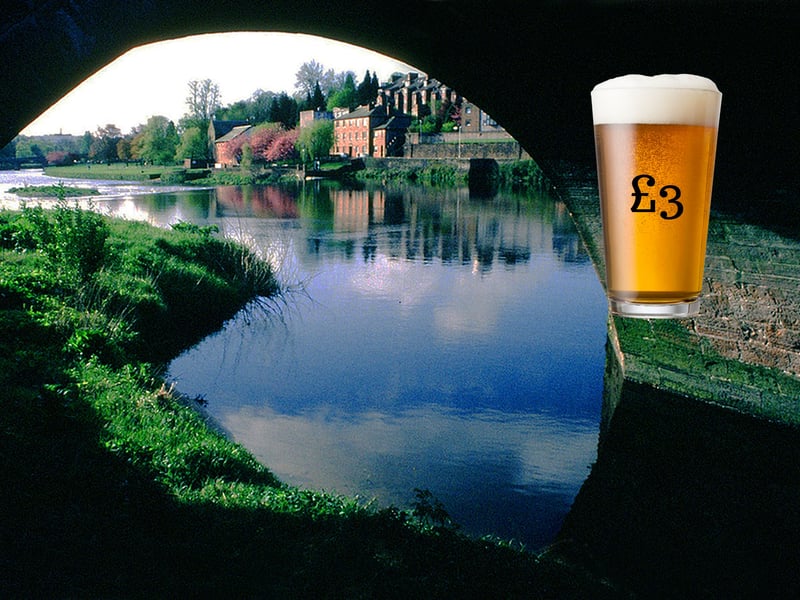 Pretty Dumfries, just 25 miles from the English border, also averages a £3 pint.