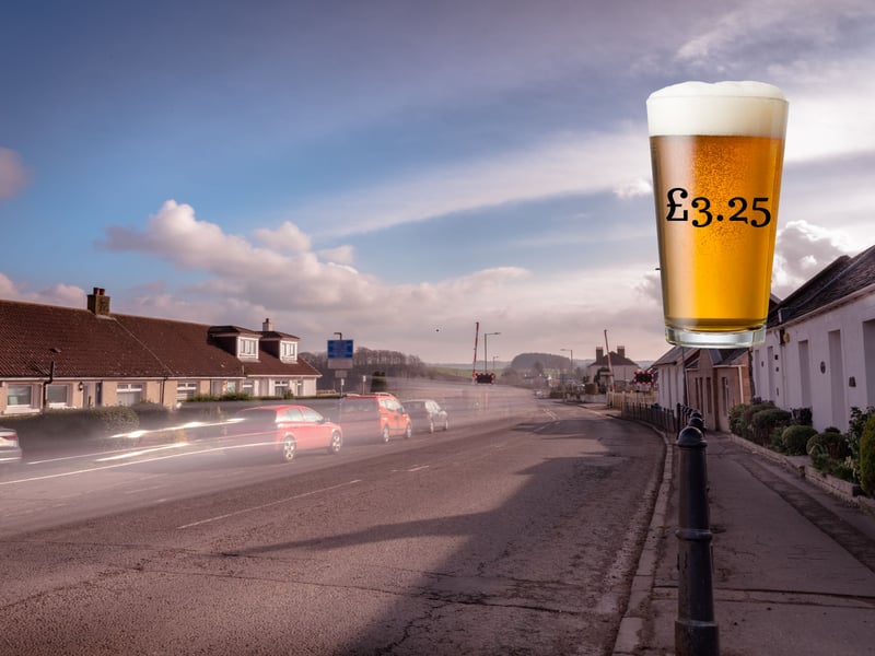 With an average pint price of £3.25, Kilmarnock completes the top five cheapest places in Scotland for a beer. The town is the administrative centre of East Ayrshire.