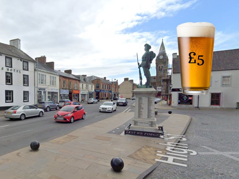 Dumfries and Galloway town Annan may be just down the road from Dumfries - but don't expect it to offer the same cheap prices. A pint here will cost you an average of £5.