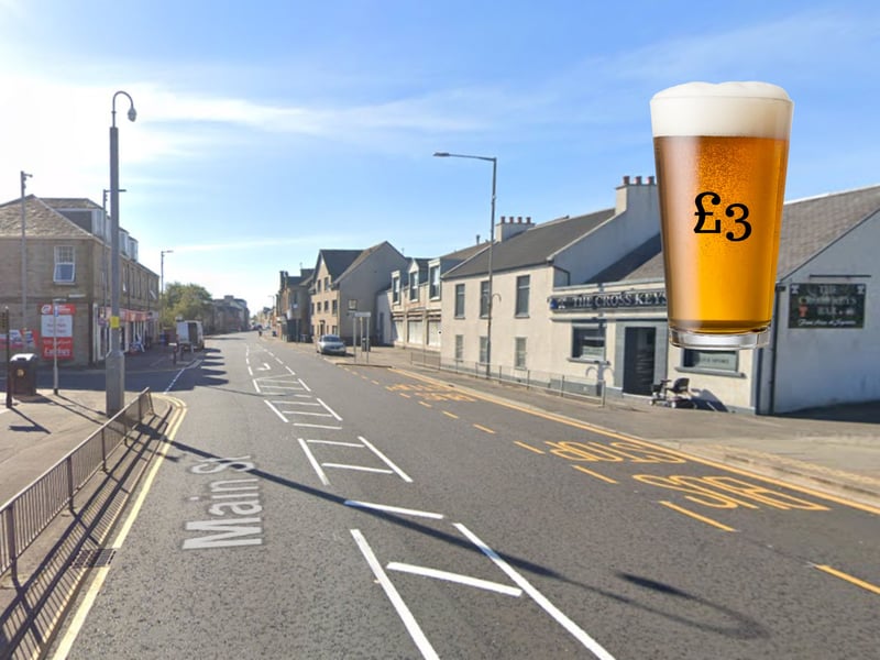 The North Ayrshire town of Stevenston also offers good value for money when it comes to a tipple - again averaging £3 a pint. Along with neighbouring Ardrossan and Saltcoats, it is one of the 'Three Towns' sitting on the Firth of Clyde coast.