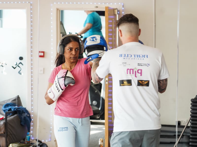 The team at Anytime Fitness, Cosham, has hosted a 24 hour workout fundraising event to show support for the family of  Beth Martin. 

Pictured: Sandy (left) and Declan (right) at fundraising event

Picture: Alec Chapman