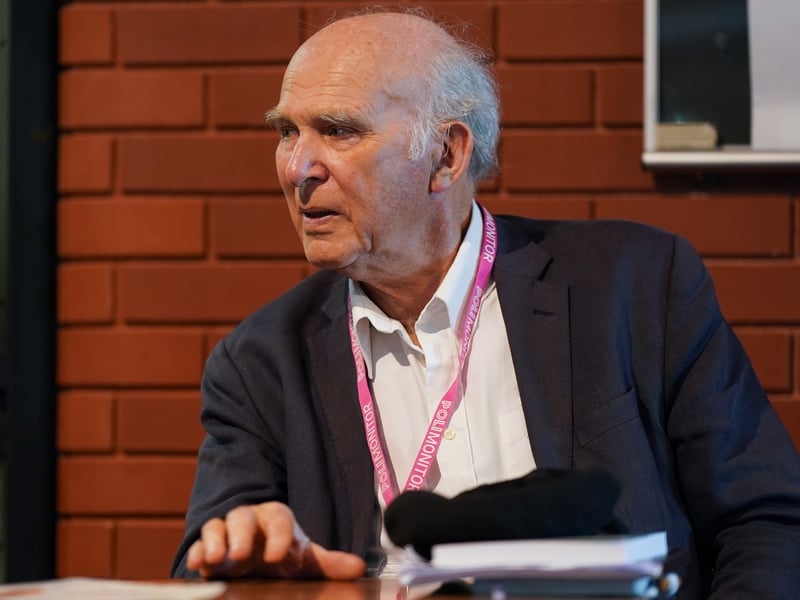 Vince Cable, former leader of the Liberal Democrats, will be speaking at the Edinburgh Book Festival in a lecture called Twilight of the West.
