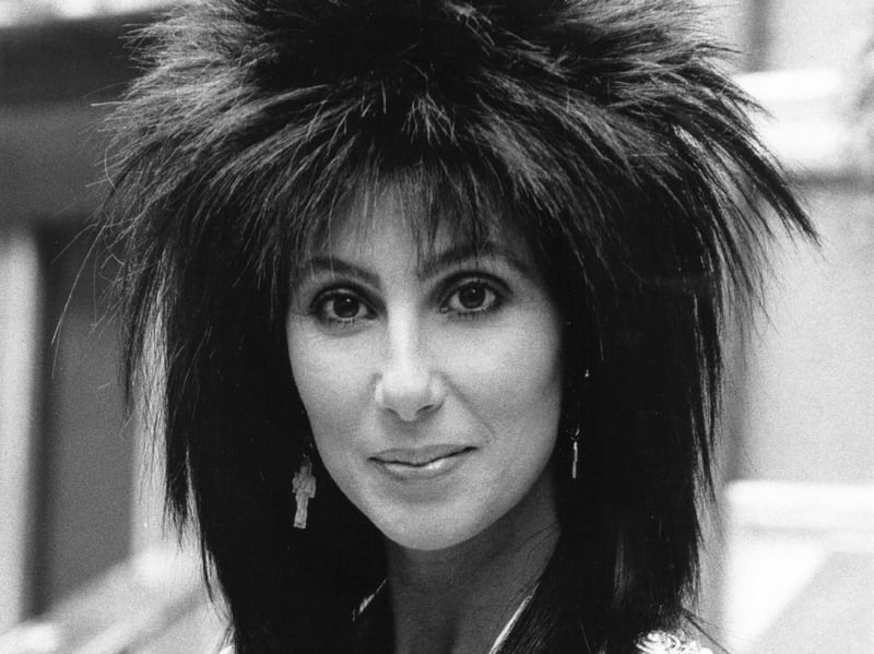 You could hardly move for all the hair in the 80s, when big hair was bigger than ever. The singer and actor Cher is pictured here in 1985 while promoting the film Mask.