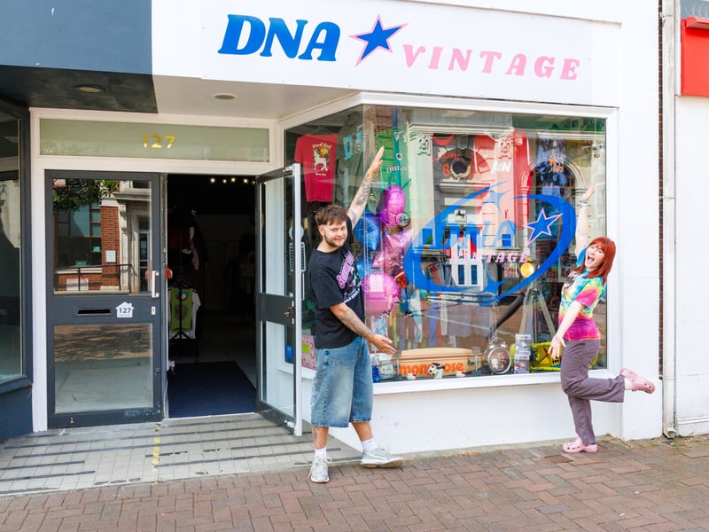 Dylan Daly and Anna-Rose Mordawska opened DNA Vintage in Gosport High Street.