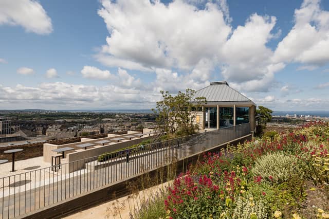 The restaurant sits on top of Calton Hill, giving stunning views of the city below.
