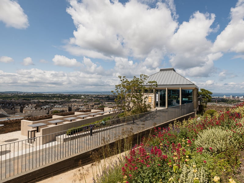 The restaurant sits on top of Calton Hill, giving stunning views of the city below.
