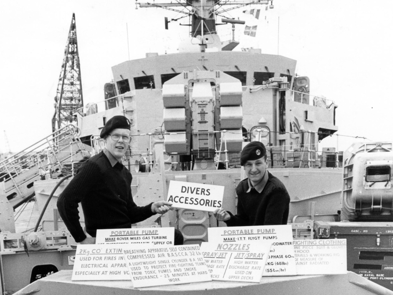 HMS Coventry, a Portsmouth‑based Type 42 destroyer, was deployed early alongside Sheffield and Glasgow to screen carriers. Using Sea Dart, she achieved three aerial kills. On May 25, she was overwhelmed by simultaneous air strikes and sank. Her loss, amid intense air assaults, highlighted the crucial yet vulnerable role of destroyers in fleet air defence.