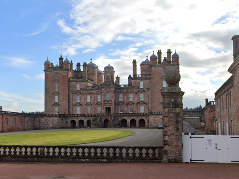 While Culzean Castle is used for the shots of Tintagel Castle, the other side is a completely different castle - Drumlanrig Castle in Dumfries and Galloway. The castle's beautiful staircase was also used by programme makers.