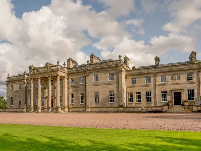 Manderston House, in the Scottish Borders north of Coldstream, was used as the St George family home by the programme makers.