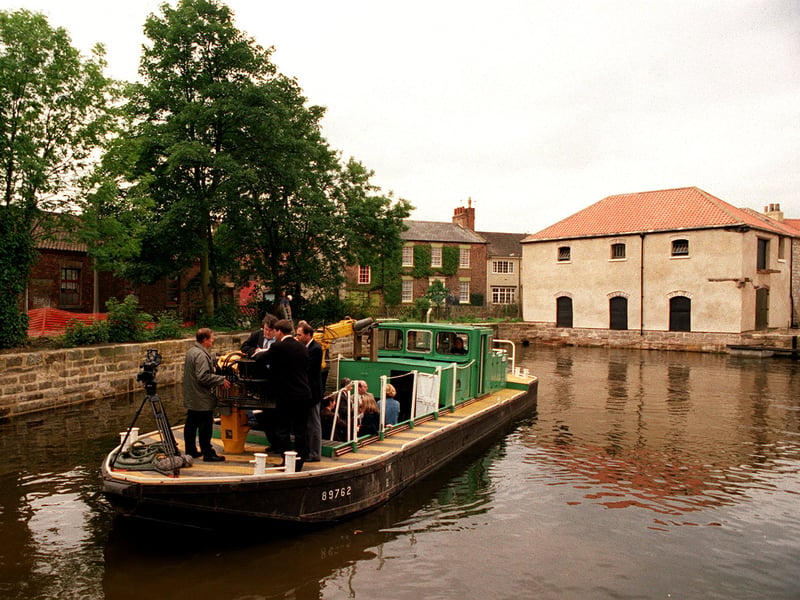 September 1996 and pictured is the first boat carrying passengers to enter Ripon Canal Basin since the 1950s. They entered in at the newly-restored section of Ripon Canal at the most northerly point on the connected inland waterway network.