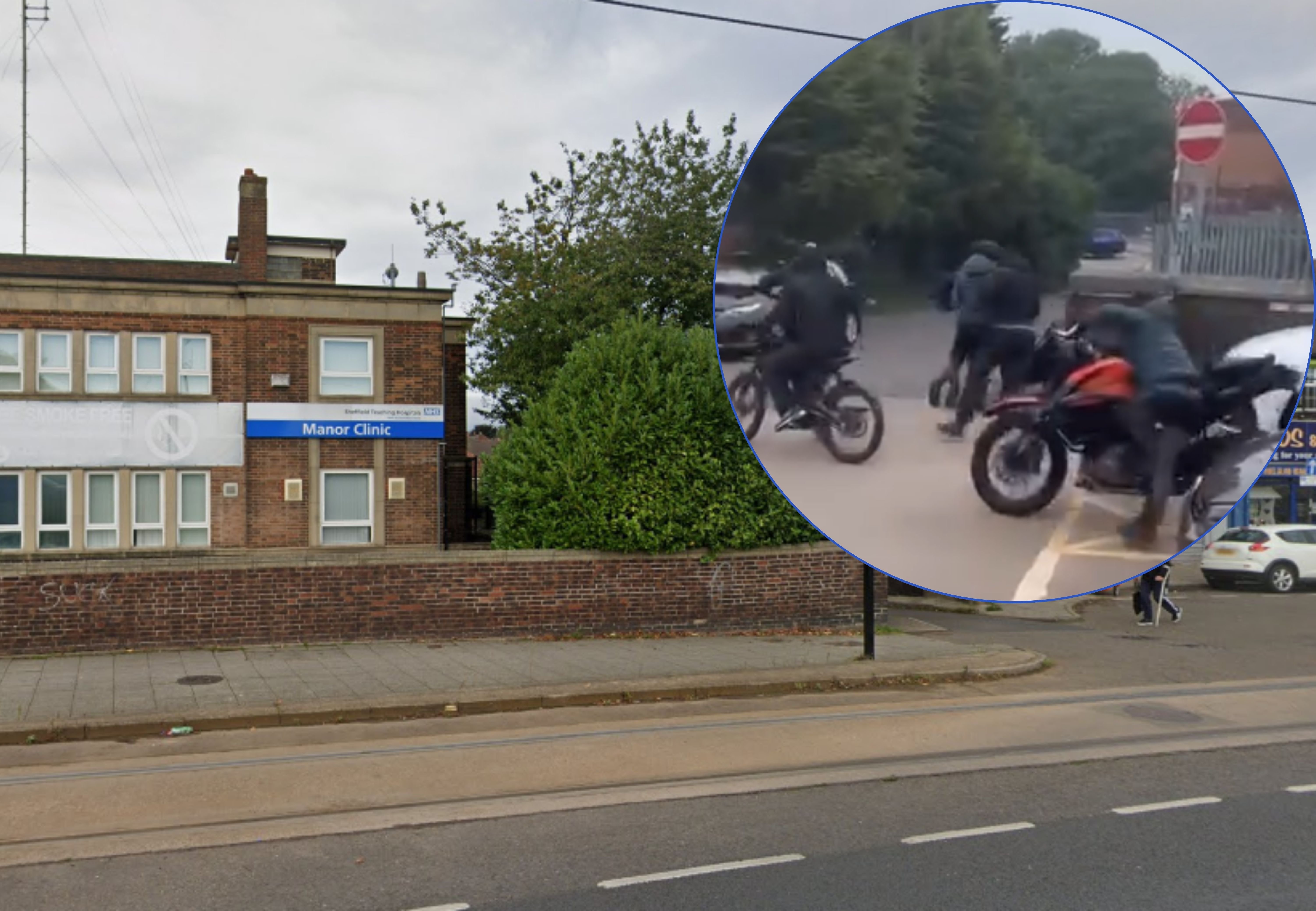 Watch: Video shows masked gang as motorbike stolen at GP surgery