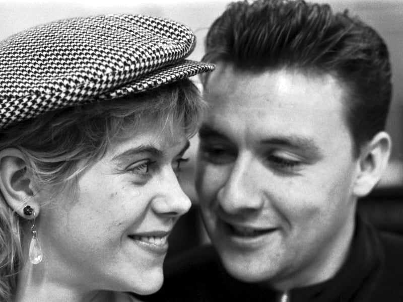 Siobhan Redmond as Rosalind and Paul Samson as Orlando in a modern dress version of William Shakespeare's As You Like It at the Lyceum theatre Edinburgh, October 1988.