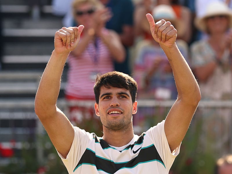 The bookies can't split the top two in the world when it comes to Wimbledon. Spanish defending champion Carlos Alcaraz is the 6/4 joint favourite. His five majors include the last two Wimbledons and the last two French Opens - he just needs to win the US for the career slam. In 2022 he became the youngest man in the Open Era to top the world rankings, at the age of just 19, but he's now world number two.