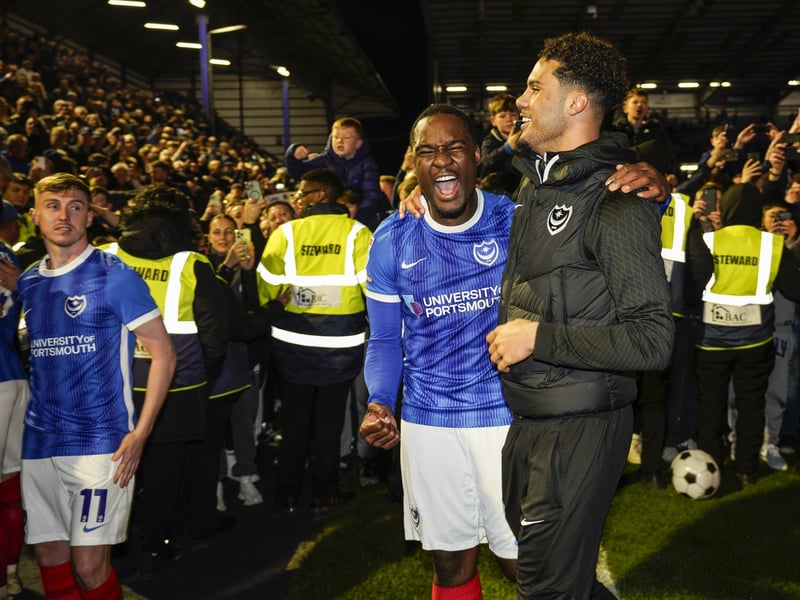 Celebrating League One title victory against Barnsley in April last year.