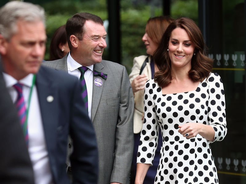 How fab is the black and white polka dot dress by Dolce & Gabbana that the then Duchess of Cambridge wore in 2017?