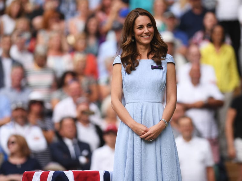 Catherine, Princess of Wales wore a pale blue Emilia Wickstead dress to the men's singles final