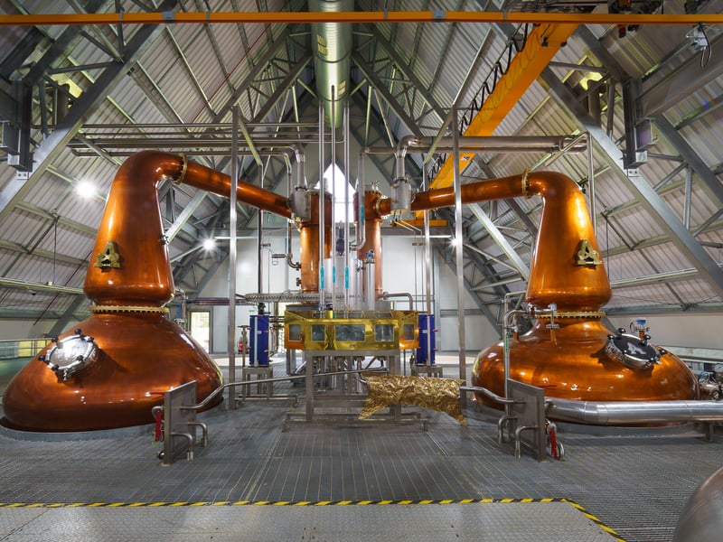 The stills, which arrived at the distillery in late 2024.
