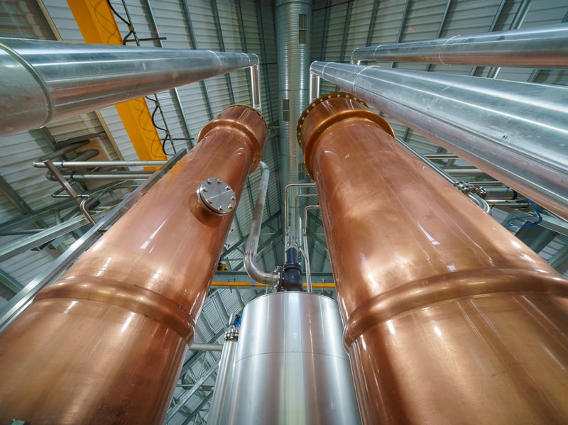 Detail of the condensers in the still room.