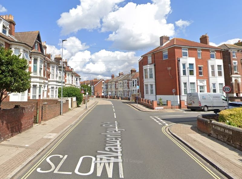 Southsea, Waverly Road, has seen a 11.2 per cent decrease in property prices with the median house price being £250,000 in 2024 compared to £281,593 in 2023.