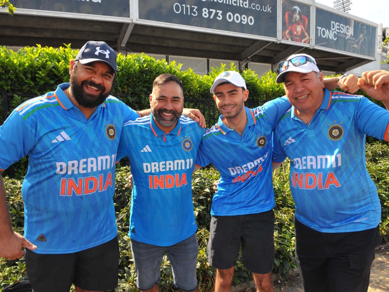 India supporters Indy, Bobby, Ajay and Big G from Pudsey.