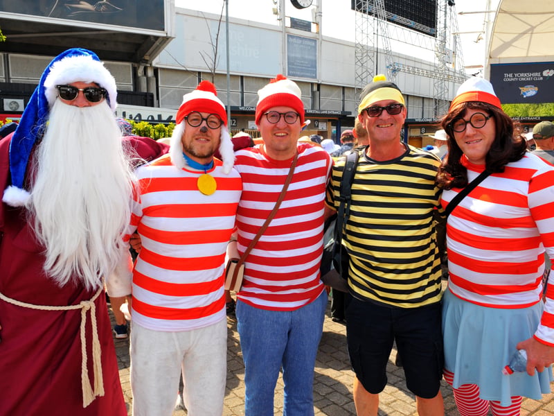 Characters at the Western Terrace at the first Test in Headingley.