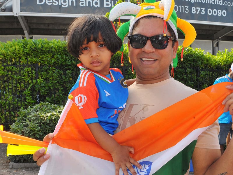 Kiran Kumar and Ditya, 2, of Headingley.