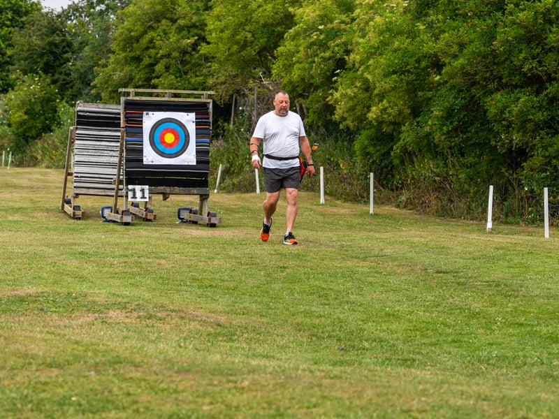 David Brown attempting a Guinness World Record of the highest archery score in 24 hours at the Portsdown Archery Club.

Pictured: David Brown. 

Picture: Alec Chapman
