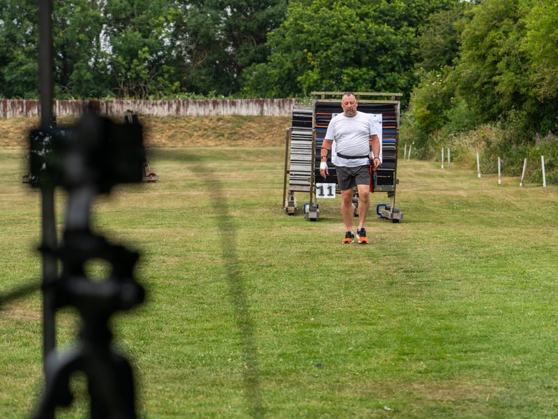 David Brown attempting a Guinness World Record of the highest archery score in 24 hours at the Portsdown Archery Club.

Pictured: David Brown. 

Picture: Alec Chapman