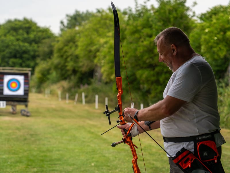 David Brown attempting a Guinness World Record of the highest archery score in 24 hours at the Portsdown Archery Club.

Pictured: David Brown. 

Picture: Alec Chapman